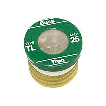 Bussmann TL-25PK4 25 Amp Time Delay Edison Base Plug Fuse, 125V (Pack of 4) Bussmann