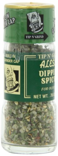 Alessi Herb & Seasoning Grinder, Dipping Spices for Olive Oil, Tip n' Grind Garlic, 0.76 Ounce (Pack of 4)