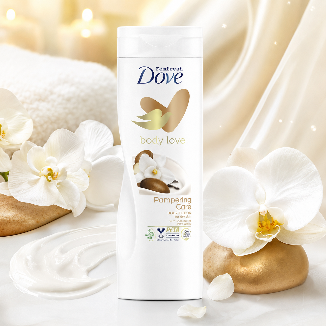 Dove Purely Pampering Indulgent Body Lotion for Unisex, 13.6 Ounce
