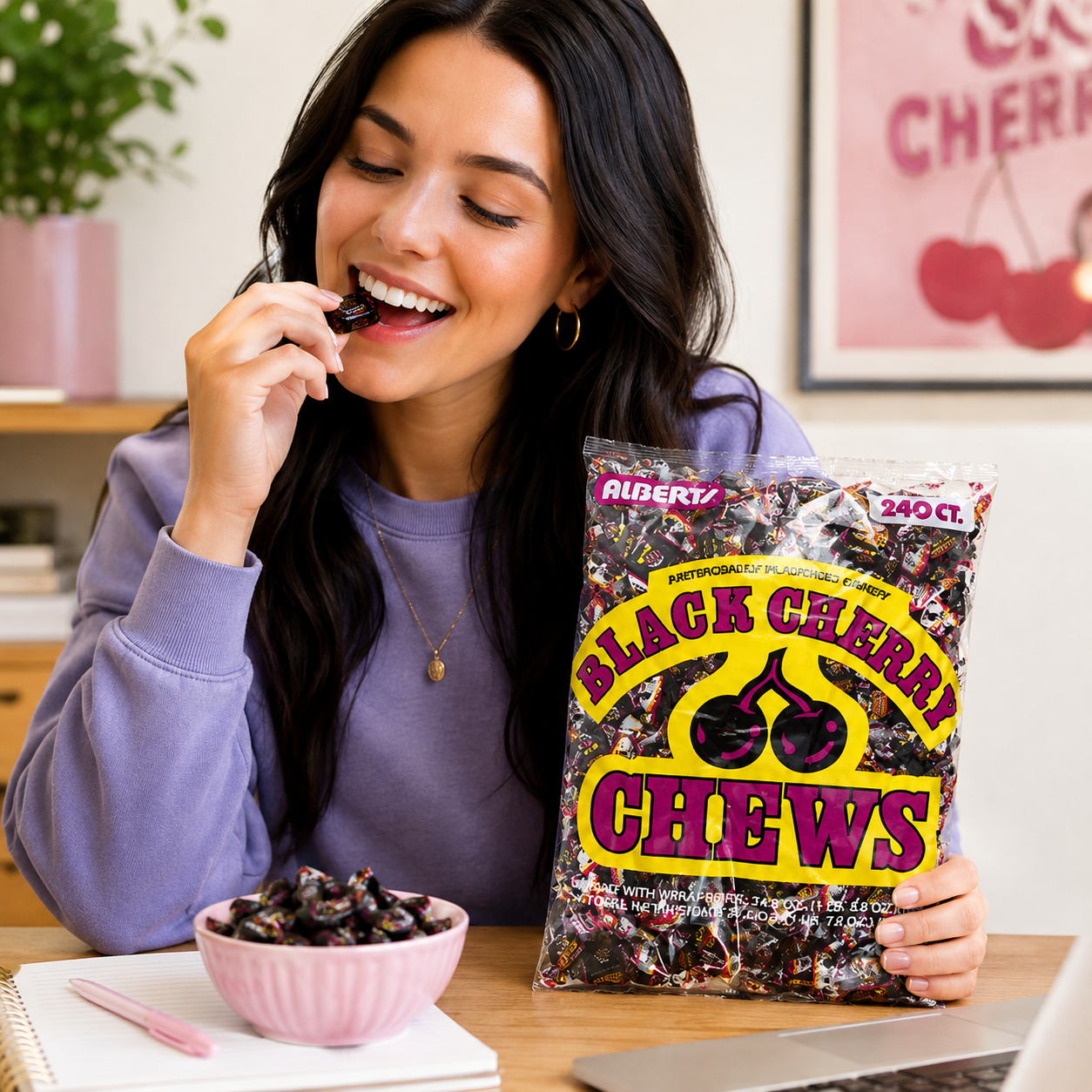 Albert's Chews Black Cherry 240 Piece Bag