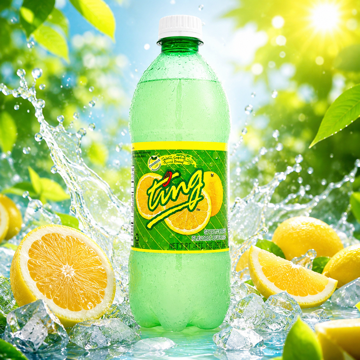 Ting Sparkling Jamaican Grapefruit Flavored Beverage Bottle Total of 200 Fl Oz 20 oz