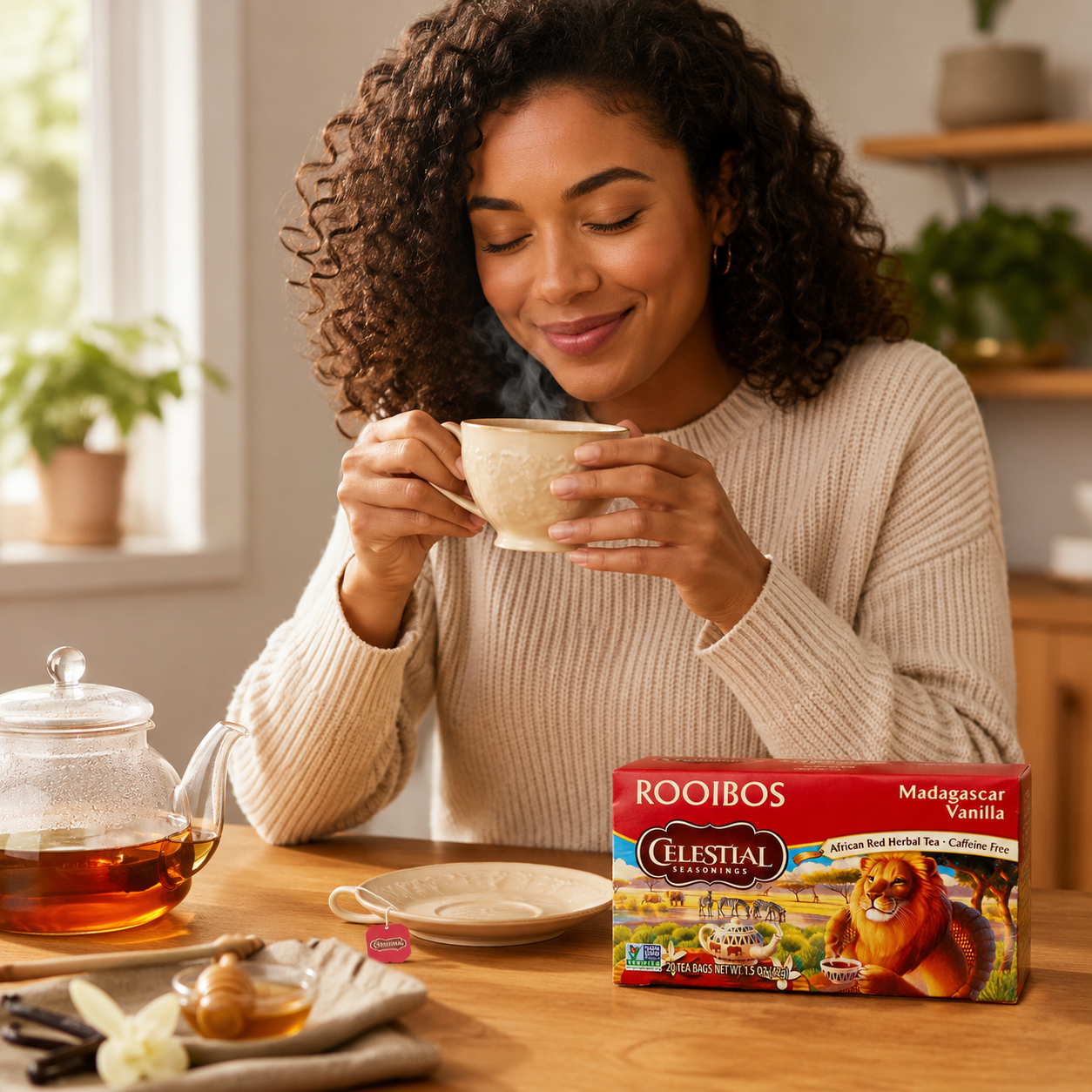 Celestial Seasonings Madagascar Vanilla Red Tea 20 Count  Tea Bags (Pack of 20)