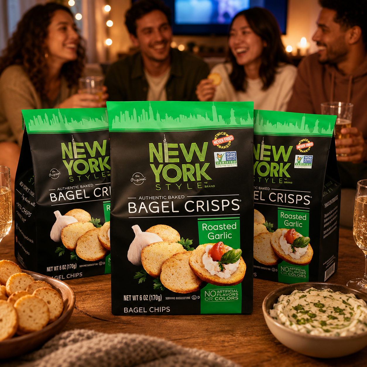New York Style Garlic Bagel Crisps 7.2 oz New York Style