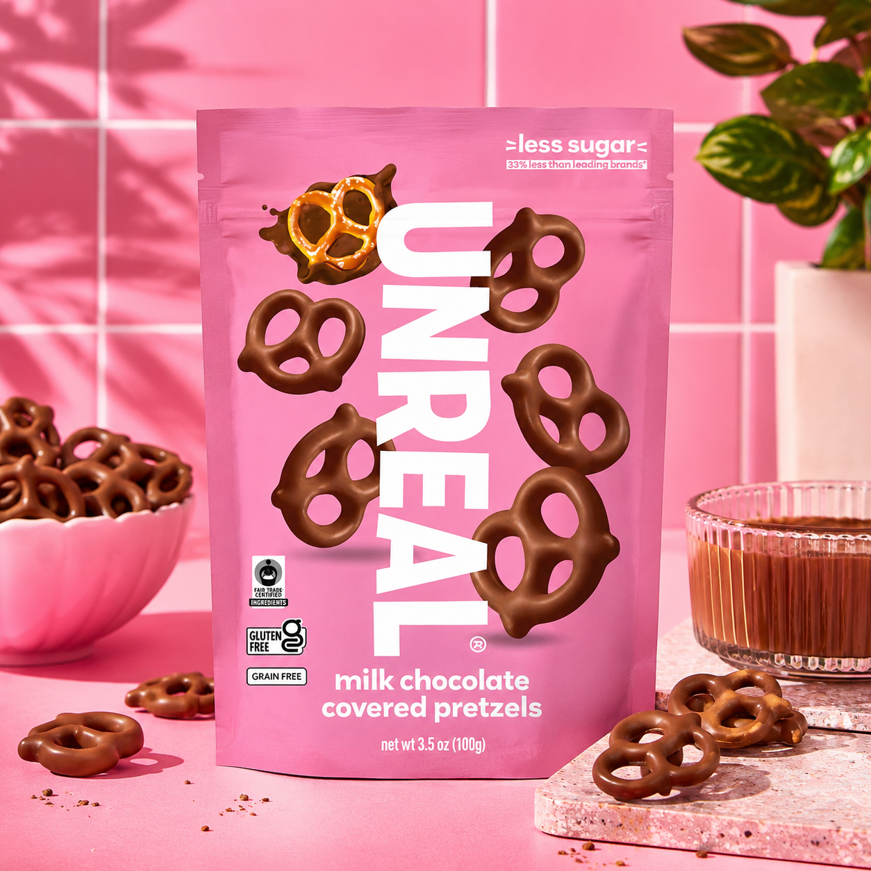 Unreal Pretzels Milk Chocolate, 3.5 oz
