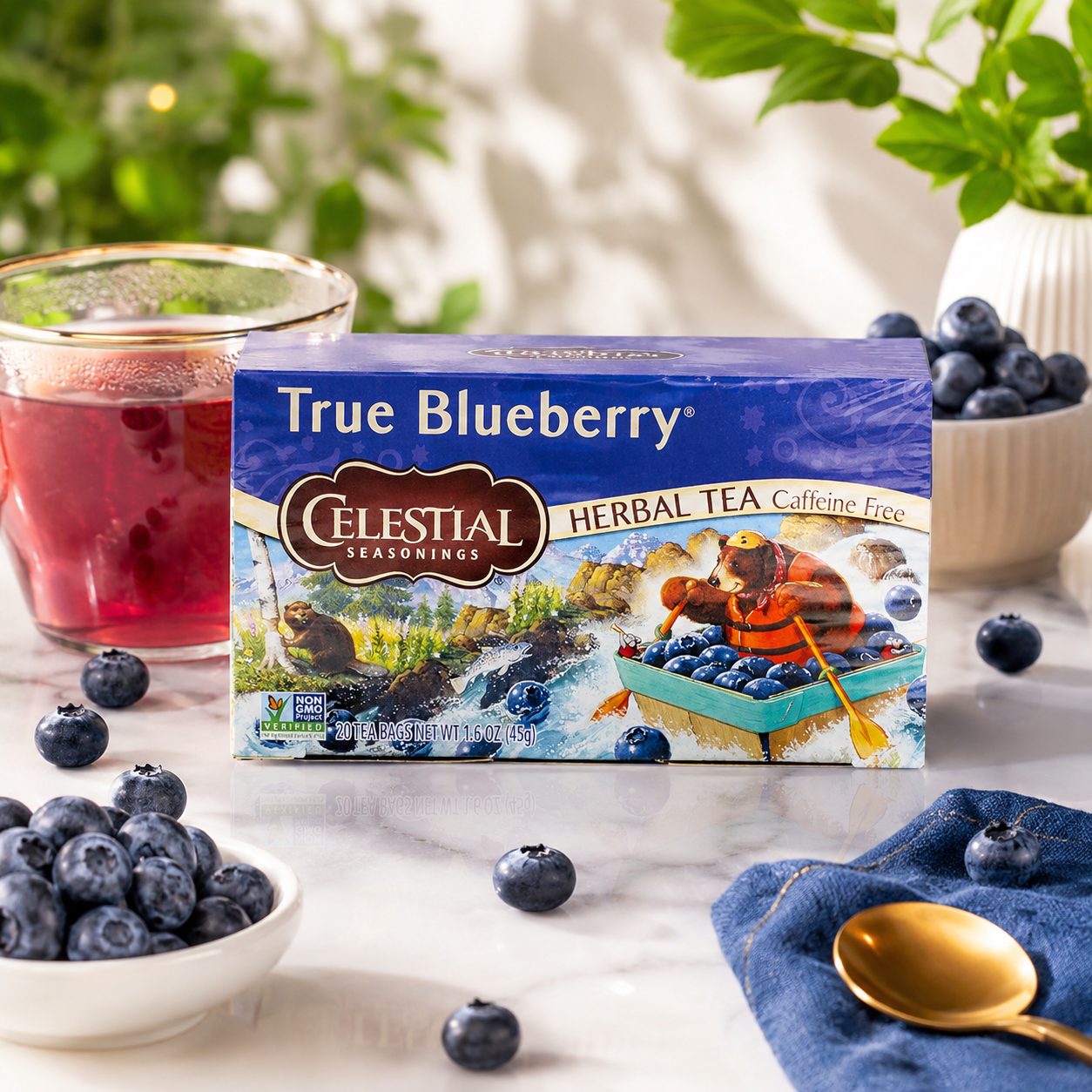 Celestial Seasonings, True Blueberry Herb Tea, 20 ct