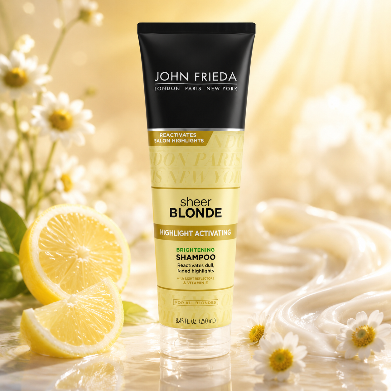 John Frieda sheer blonde Highlight Activating Enhancing Shampoo For Lighter Blondes 8.45 oz (Pack of 3)