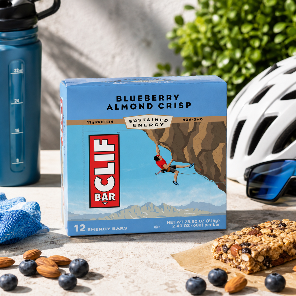 CLIF Bar Energy Bars Blueberry Crisp Flavor Protein Bars 2.4 oz
