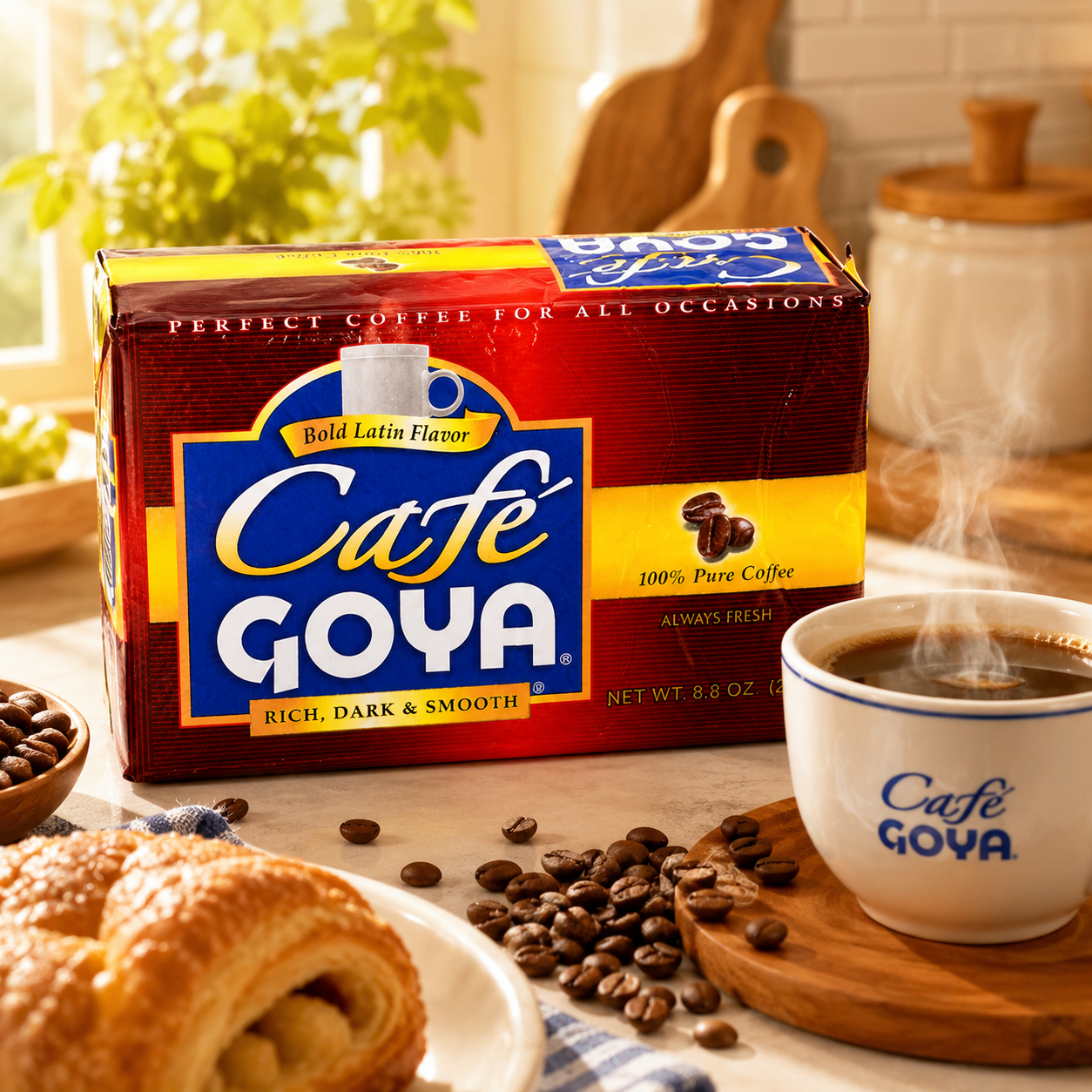 Goya 100% Pure Latin Coffee Dark Roast Ground Coffee 8.8 oz