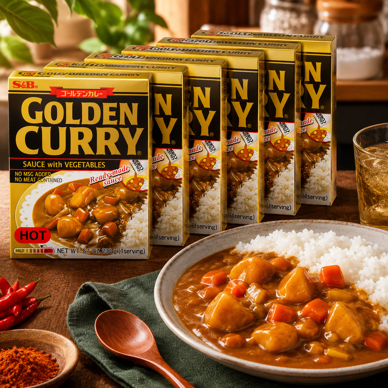 S&B Curry Gold Vegetable Hot Seasoning 8.1 oz