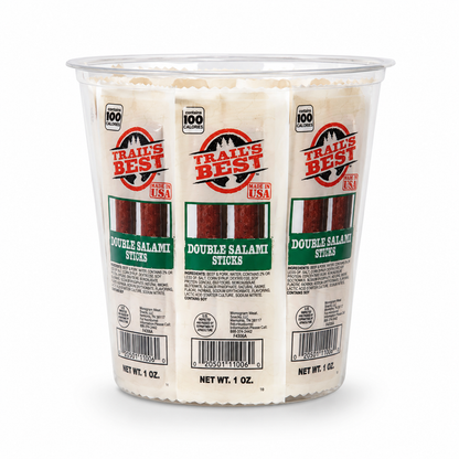 Trail's Best Double Salami Twin Packs Jerky Tub Packs 1 oz