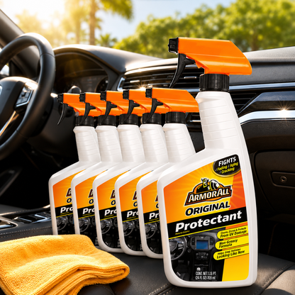 Armor All Interior Car Cleaner Spray Bottle, Protectant Cleaning for Cars, Truck, Motorcycle, 28 Fl Oz, (Pack of 6)