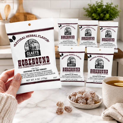 Claeys Natural Horehound Old Fashion Hard Candy Bags 6 oz