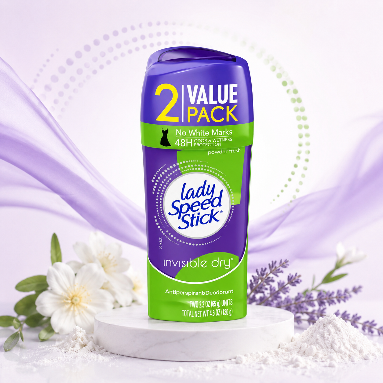 Lady Speed Stick Antiperspirant Invisible Dry Powder Fresh 2.3 oz