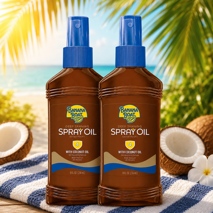 Banana Boat Deep Tanning SPF#4 Spray Oil With Coconut Oil 236ml