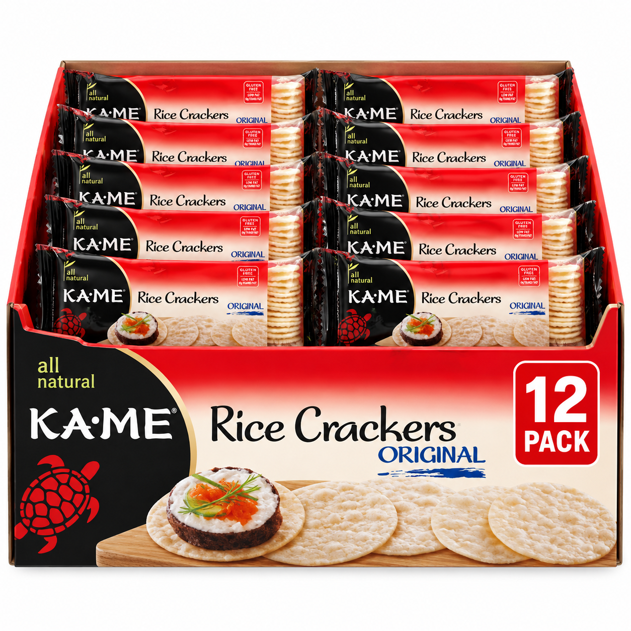 KA-ME Rice Cracker Original 3.50 oz (Pack of 12) KA-ME