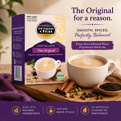 Oregon Chai Original Chai Tea Latte Mix 8 packets per box