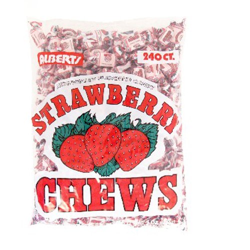 Alberts Strawberry Strawberry Fruit Chews Penny Candy