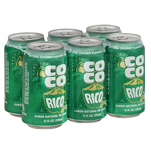 Coco Rico Coconut Soda (Pack of 6),12 fl oz / 355 mL Can Coco Rico