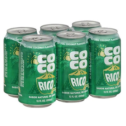 Coco Rico Coconut Soda (Pack of 6),12 fl oz / 355 mL Can Coco Rico