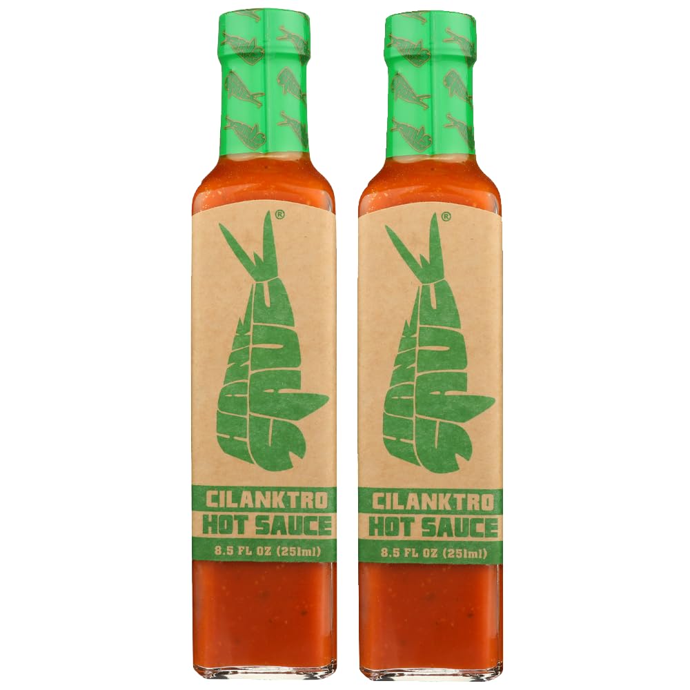 Hank Garlic Mild Sauce Cilanktro Hot Sauce Versatile Hot Pepper Sauce 8 Ounces
