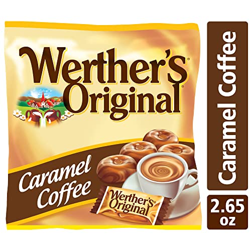 Werther's Original Caramel Coffee Hard Candy - Individually Wrapped Hard Candies for Halloween, Parties, or Snacks - 2.65 oz Bags (Pack of 12)