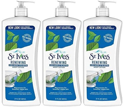 St. Ives Skin Renewing Body Lotion Collagen Elastin 21 oz (Pack of 3)