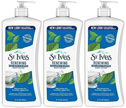 St. Ives Skin Renewing Body Lotion Collagen Elastin 21 oz (Pack of 3)