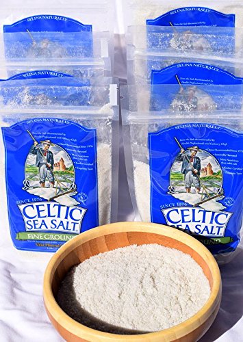 Celtic Sea Salt Fine Ground 8 Ounce Resealable Bag (Pack of 6)