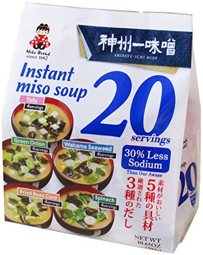 Miko Miso Soup, 30% Less Sodium, 20 Piece Value Pack, 10.65 oz Miko Brand