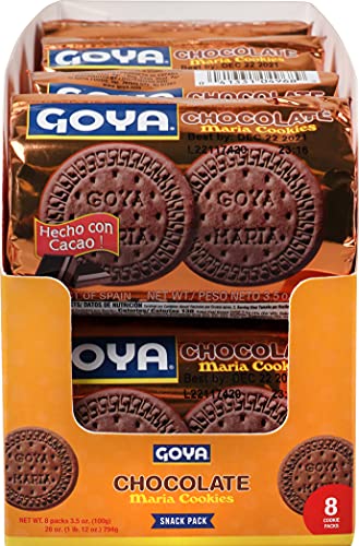 Goya Foods Chocolate Maria Cookies, 3.5 Ounce (Pack of 8)