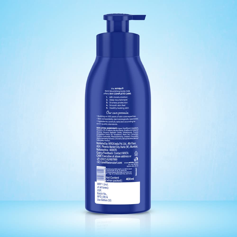 NIVEA Nourishing Body Milk Lotion for Very Dry Skin 400ml