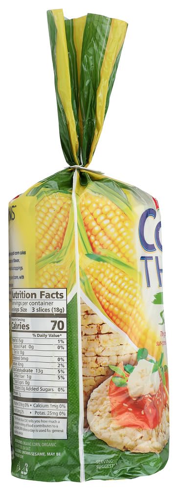 REAL FOODS CORN THIN SESAME ORG, 5.3 OZ (6 pack)