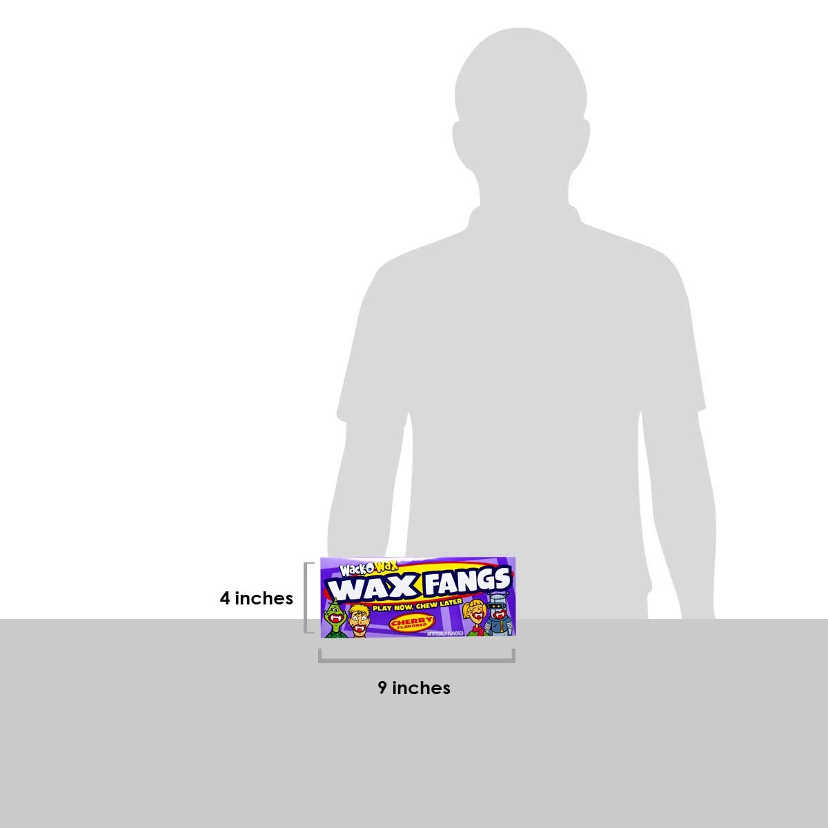 Wack-O-Wax Fangs Cherry Fun Candy Halloween Toy Individually Wrapped Peanut and 24 Count