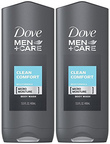 Dove Men + Care Body & Face Wash, Clean Comfort, 13.53 Fl Oz (Pack of 2)