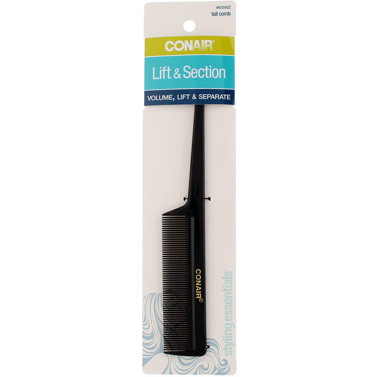 Conair Hard Rubber Tail Comb (Pack of 3)