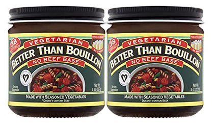 Better Than Bouillon Vegetarian No Beef Base, Made with Seasoned (Pack of 2) Better Than Bouillon