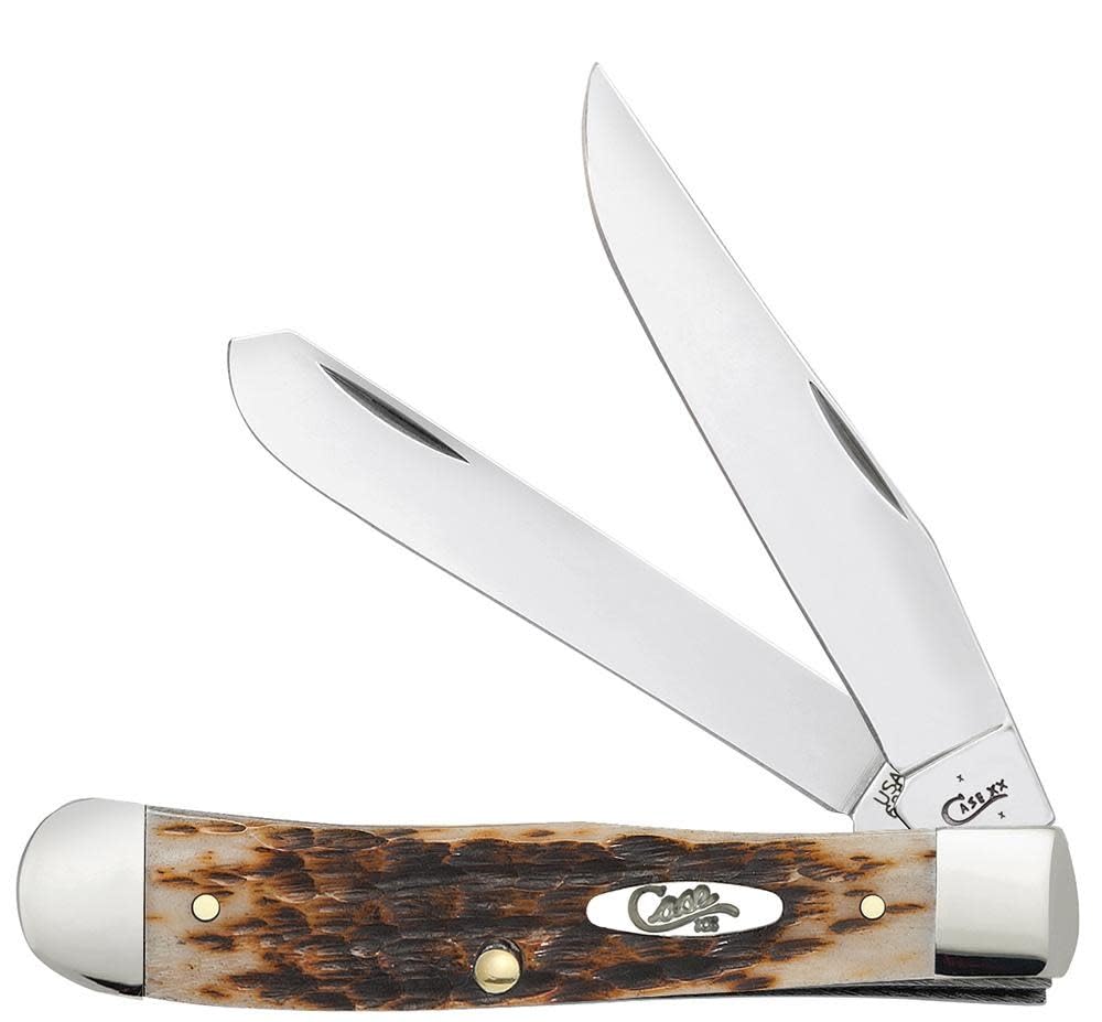 Case XX WR Pocket Knife Amber Jigged Bone Trapper Item #164 - (6254 SS) Case XX