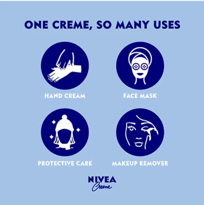 NIVEA Cream Metal Tin 250ml (Pack of 2)