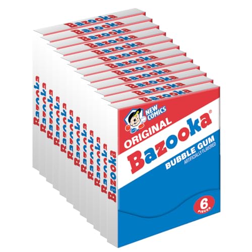 Bazooka Bubble Gum Bulk Individually Wrapped Original Pink Chewing Gum Bazooka
