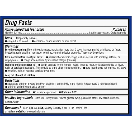 HALLS Cough and Throat Relief Mentho-Lyptus Cough Drops, 9 Sticks (Pack of 20)