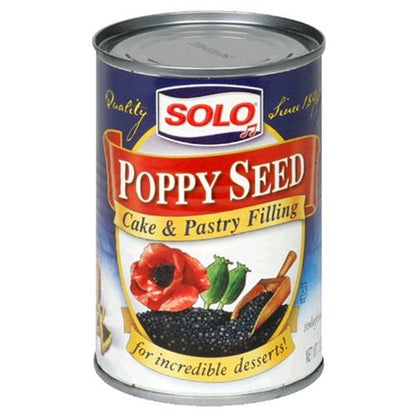SOLO Poppy Seed Filling 12.5 Ounce (Pack of 12)