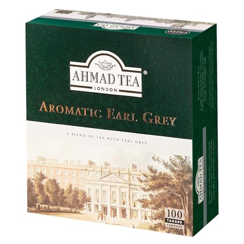 Ahmad Tea Earl Grey Aromatic Black Tea, 100 Tea Bags Ahmad Tea