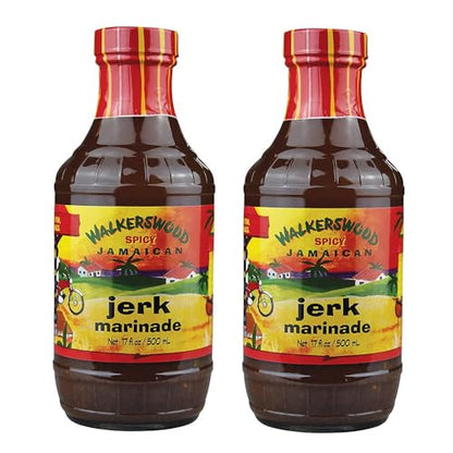 Walkerswood Jamaican Jerk Marinade Seasoning Sauce, 500 mL (Pack of 2) Walkerswood