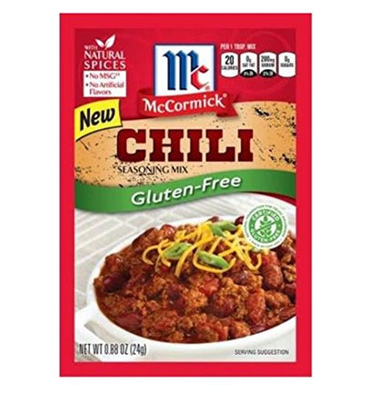 McCormick Gluten Free Chili Seasoning Mix 1 oz Packets (Pack of 4)