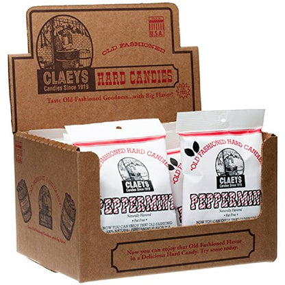 Claey's Natural Peppermint Candy, 6 oz (Pack of 6)