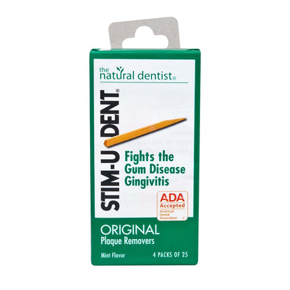The Natural Dentist Stim-U-Dent Original Mint, 25 Count (Pack of 4) The Natural Dentist