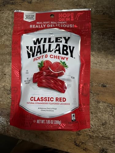 Wiley Wallaby, Soft And Chewy Classic Red Licorice, 7.05 oz Wiley Wallaby