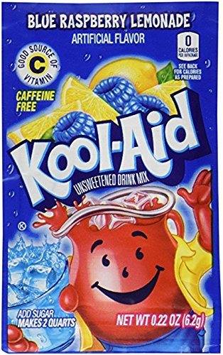 Kool-Aid Ice Blue Raspberry Lemonade Unsweetened Soft Drink Mix, 0.14-Ounce Kool-Aid