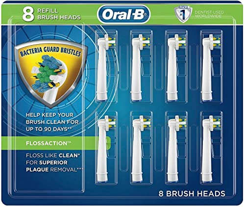 Oral-B - Floss Action Replacement Brush Heads,8 Pieces Oral-B