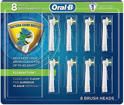 Oral-B - Floss Action Replacement Brush Heads,8 Pieces Oral-B